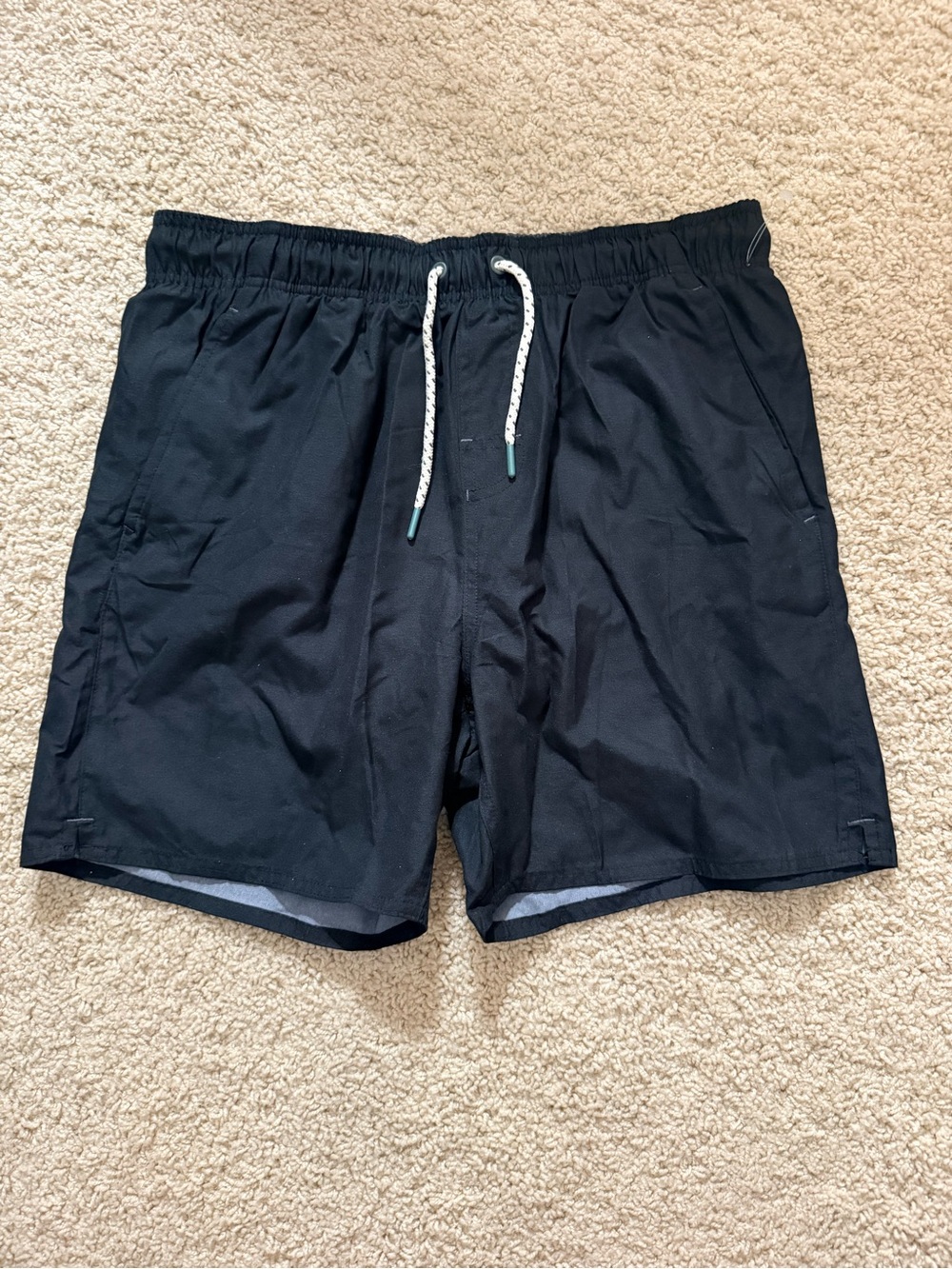 Laguna Men's Black Swim/Board Shorts with Drawstring. Size Medium